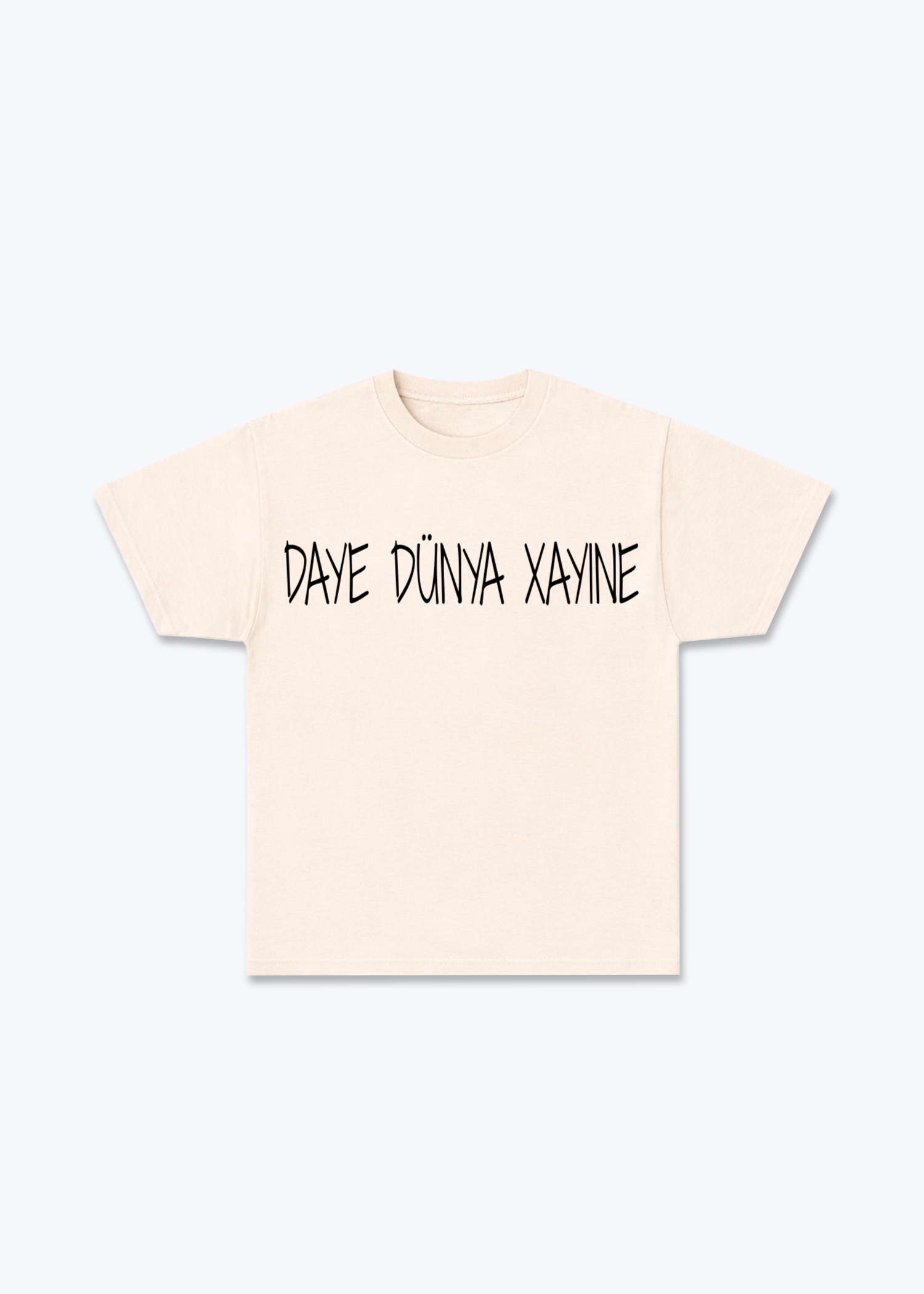 DAYE DÜNYA XAYINE T-Shirt - Beige Front (Designed)