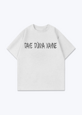 DAYE DÜNYA XAYINE Oversized T-Shirt - White Front (Designed)