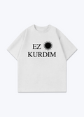 Ez Kurdim Oversized T-Shirt - White Front (Designed)