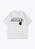 Rojava Oversized T-Shirt - White Front (Designed)