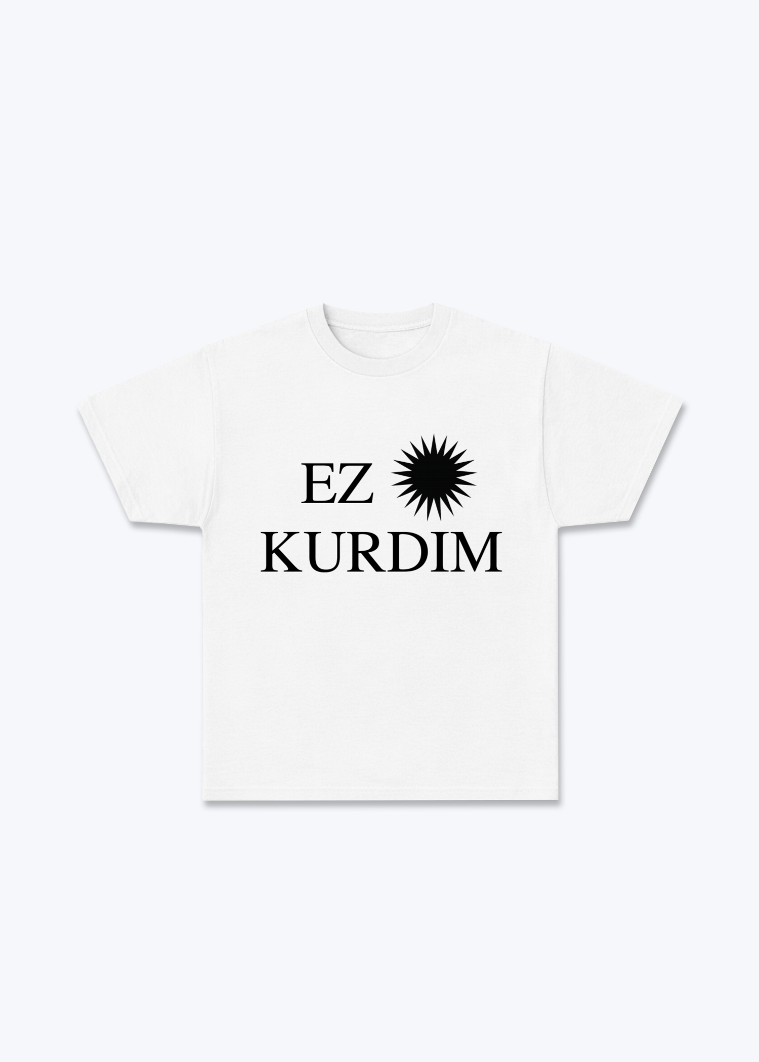 Ez Kurdim T-Shirt - White Front (Designed)