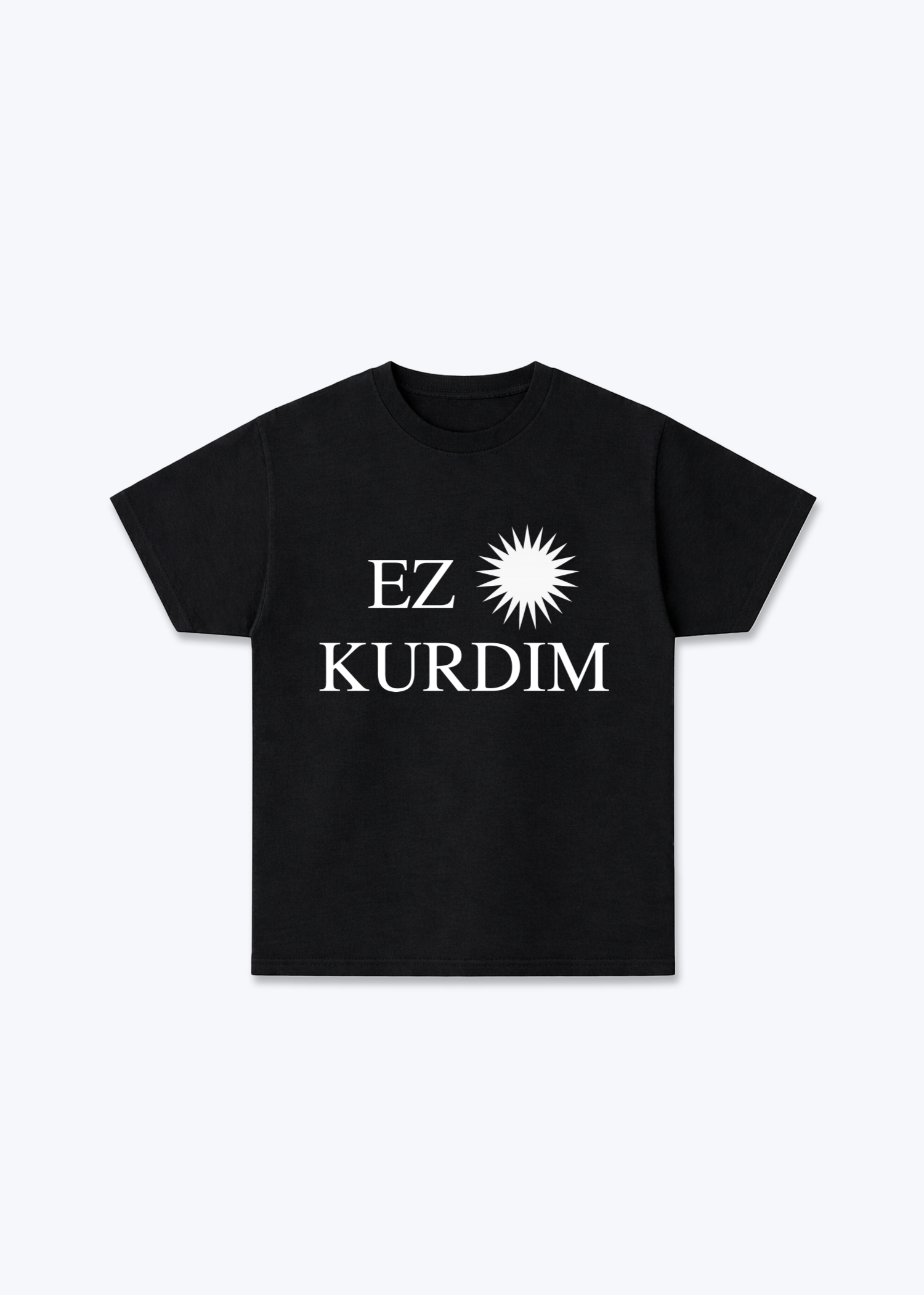 Ez Kurdim T-Shirt - Black Front (Designed)
