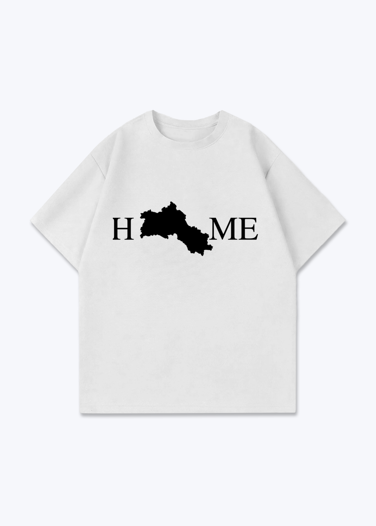 Home Oversized T-Shirt - White Front (Designed)