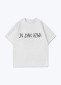 Jin Jiyan Azadi Oversized T-Shirt - White Front (Designed)