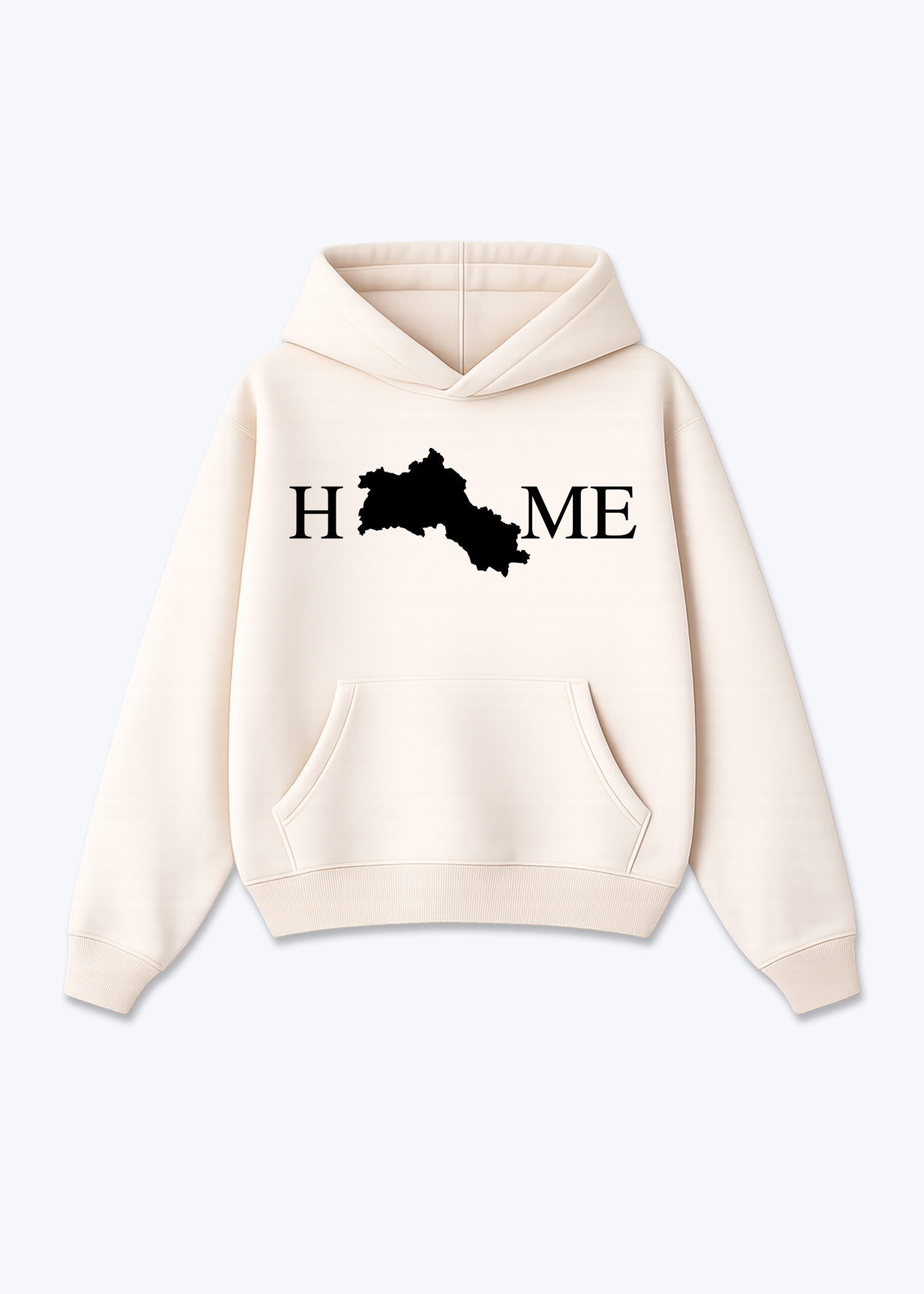 Home Hoodie - Beige Front (Designed)