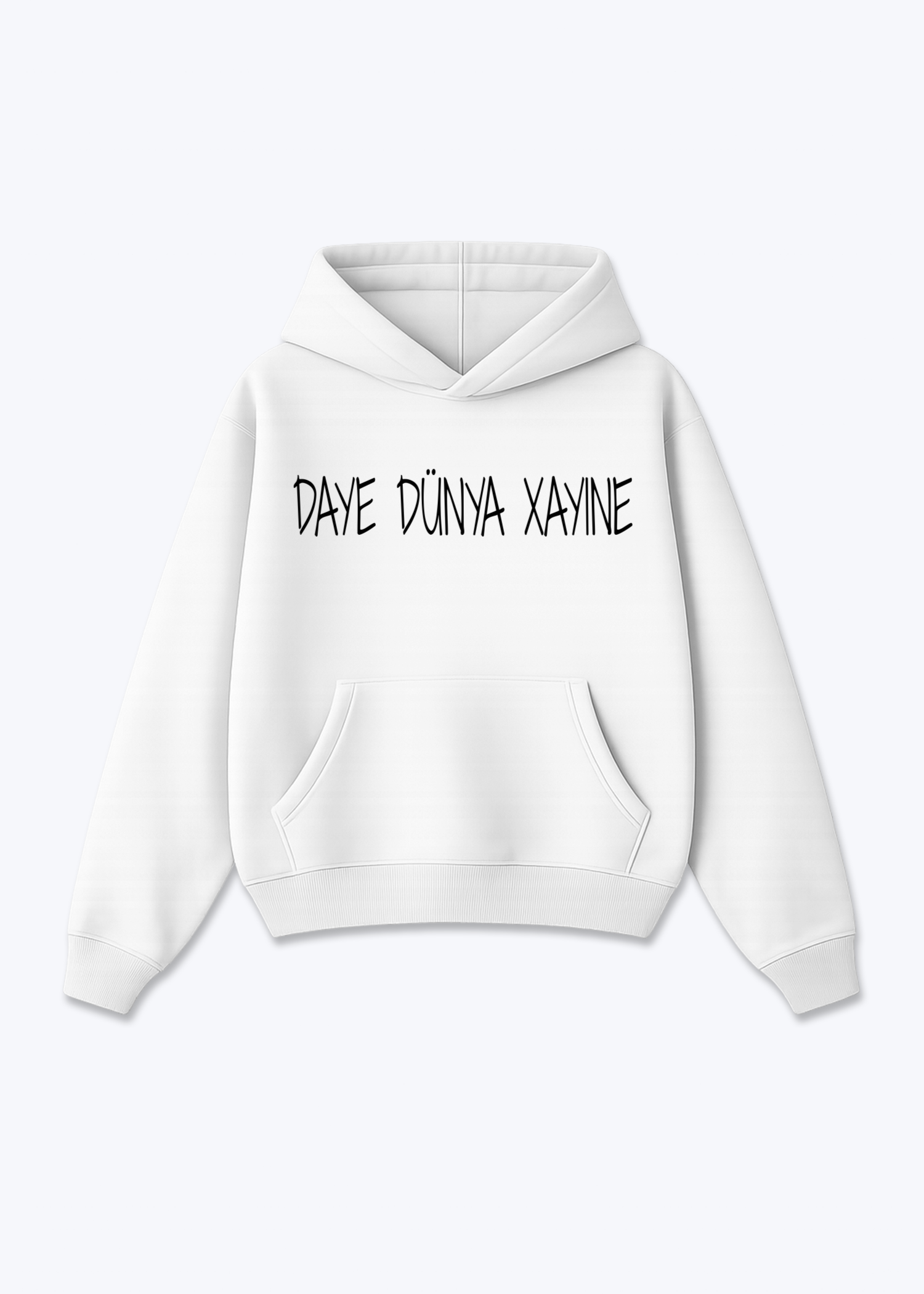 Daye Dünya Xayine Hoodie - White Front (Designed)
