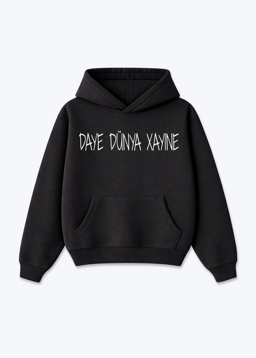 Daye Dünya Xayine Hoodie - Black Front (Designed)