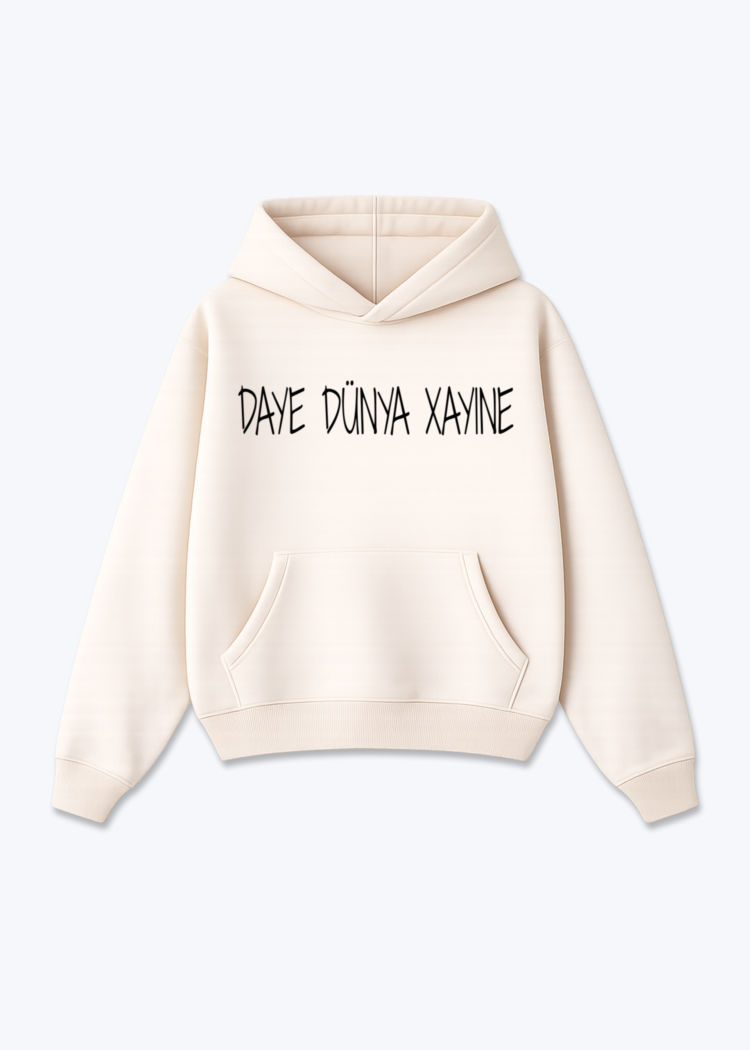 Daye Dünya Xayine Hoodie - Beige Front (Designed)