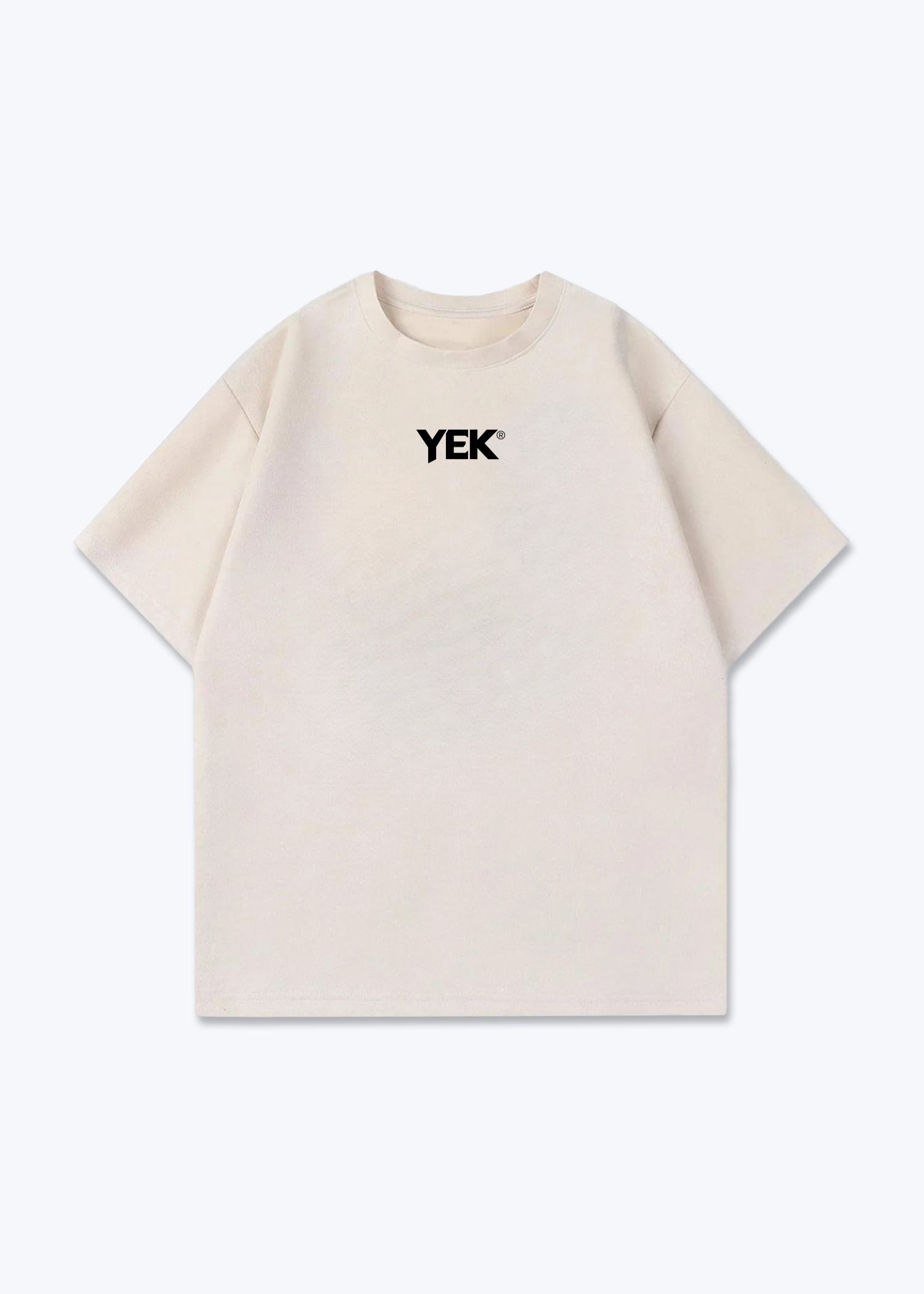 Deq Oversized T-Shirt - Beige Front (Designed)