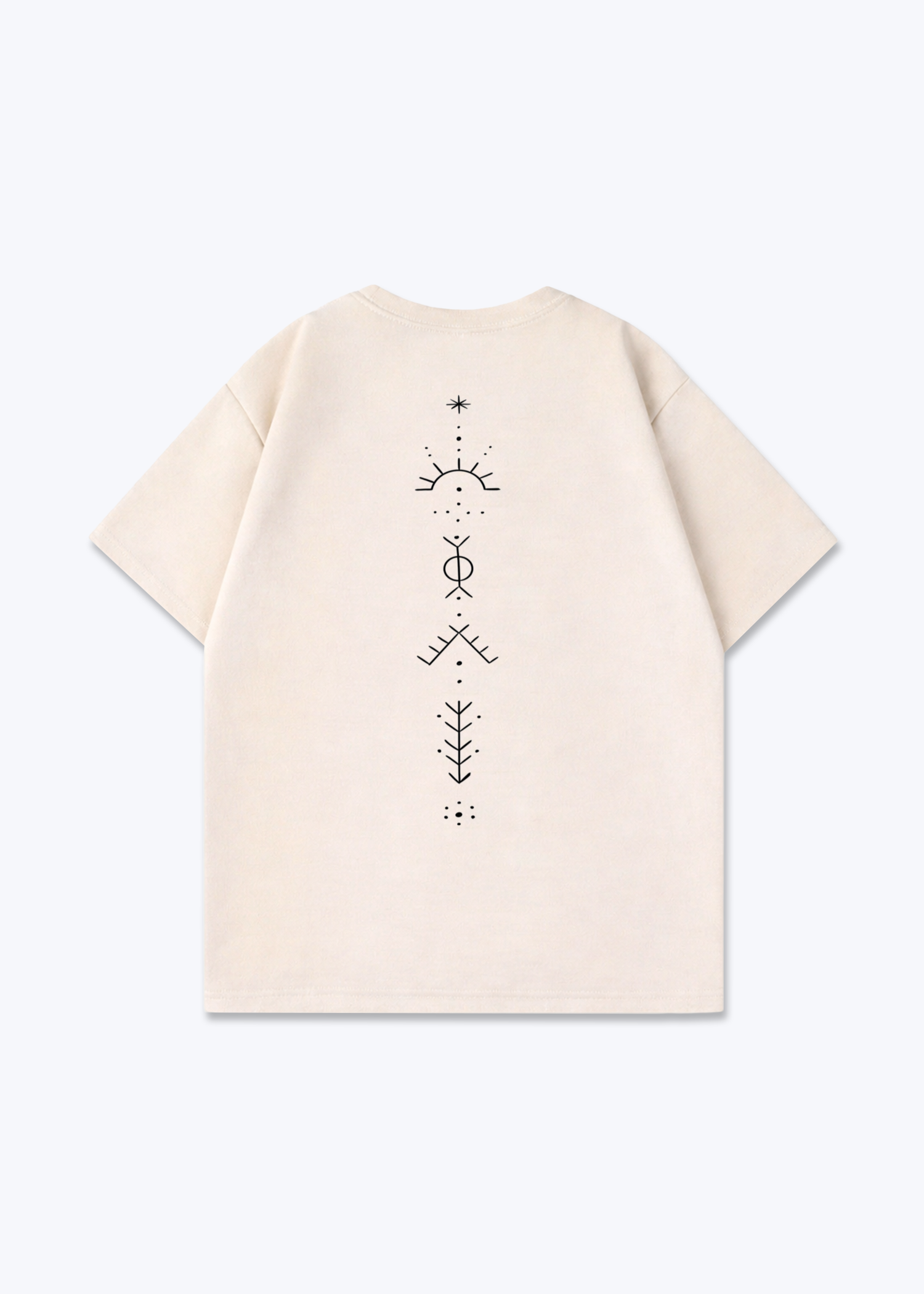 Deq Oversized T-Shirt - Beige Back (Designed)