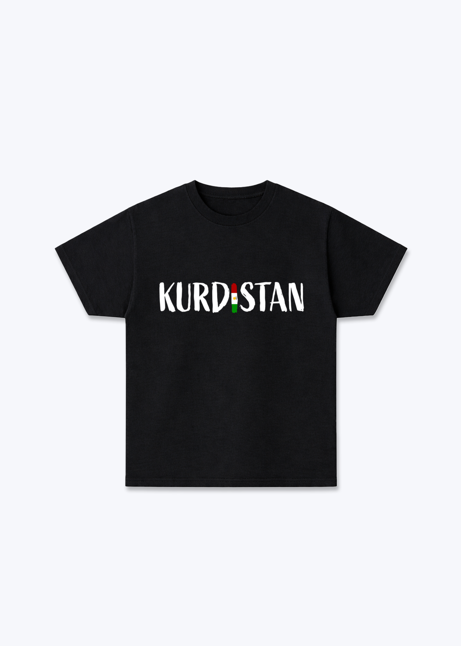 Kurdistan V2 T-Shirt - Black Front (Designed)