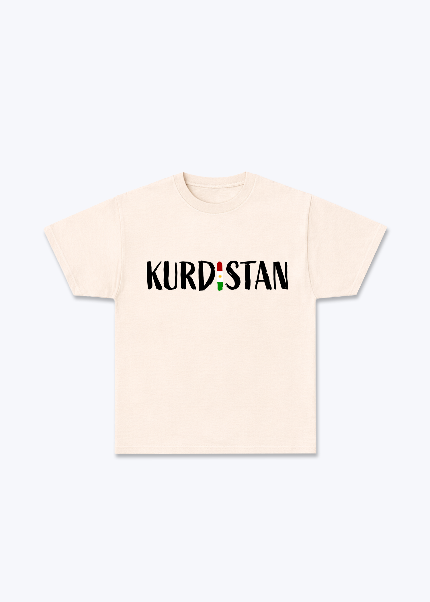 Kurdistan V2 T-Shirt - Beige Front (Designed)