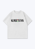 Kurdistan V2 Oversized T-Shirt - White Front (Designed)