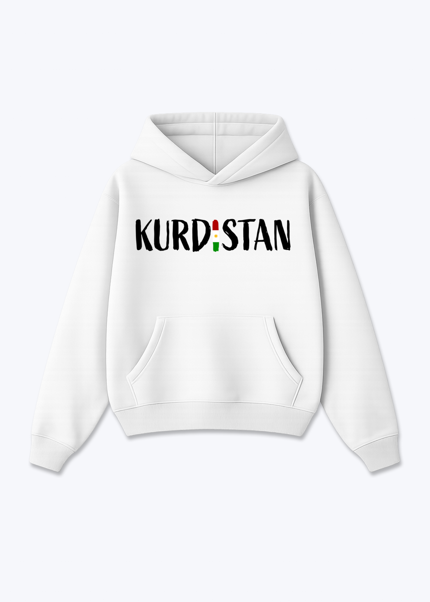 Kurdistan V2 Hoodie - White Front (Designed)