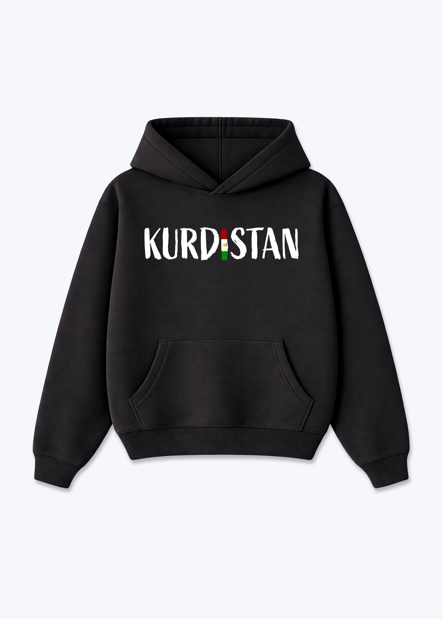Kurdistan V2 Hoodie - Black Front (Designed)