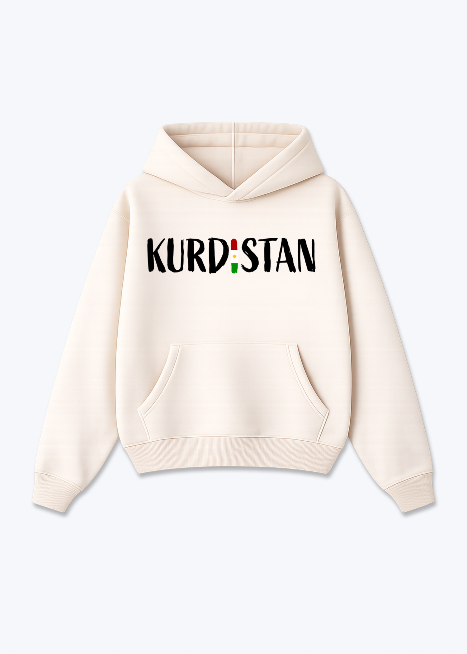 Kurdistan V2 Hoodie - Beige Front (Designed)