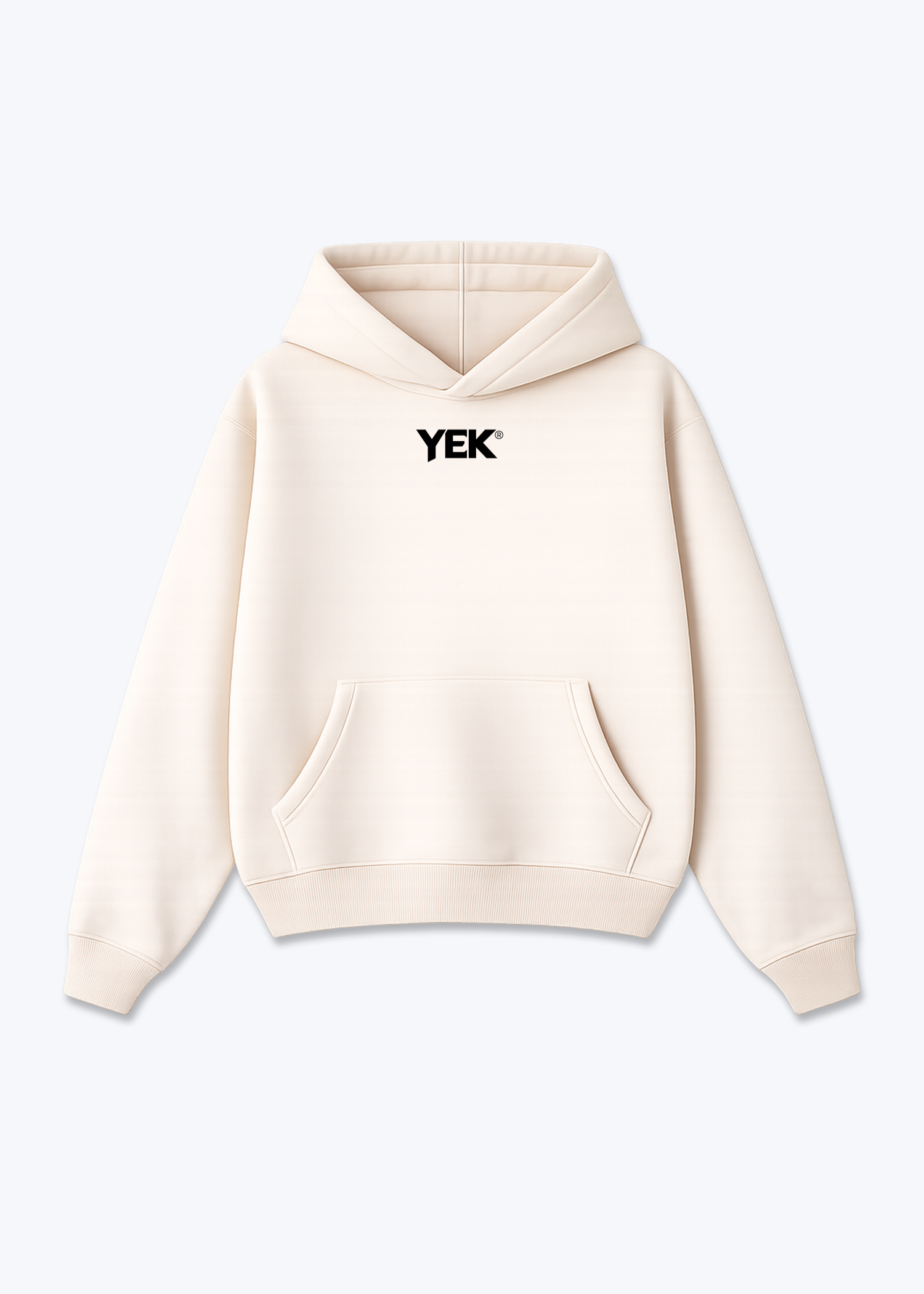 Deq Hoodie - Beige Front (Designed)