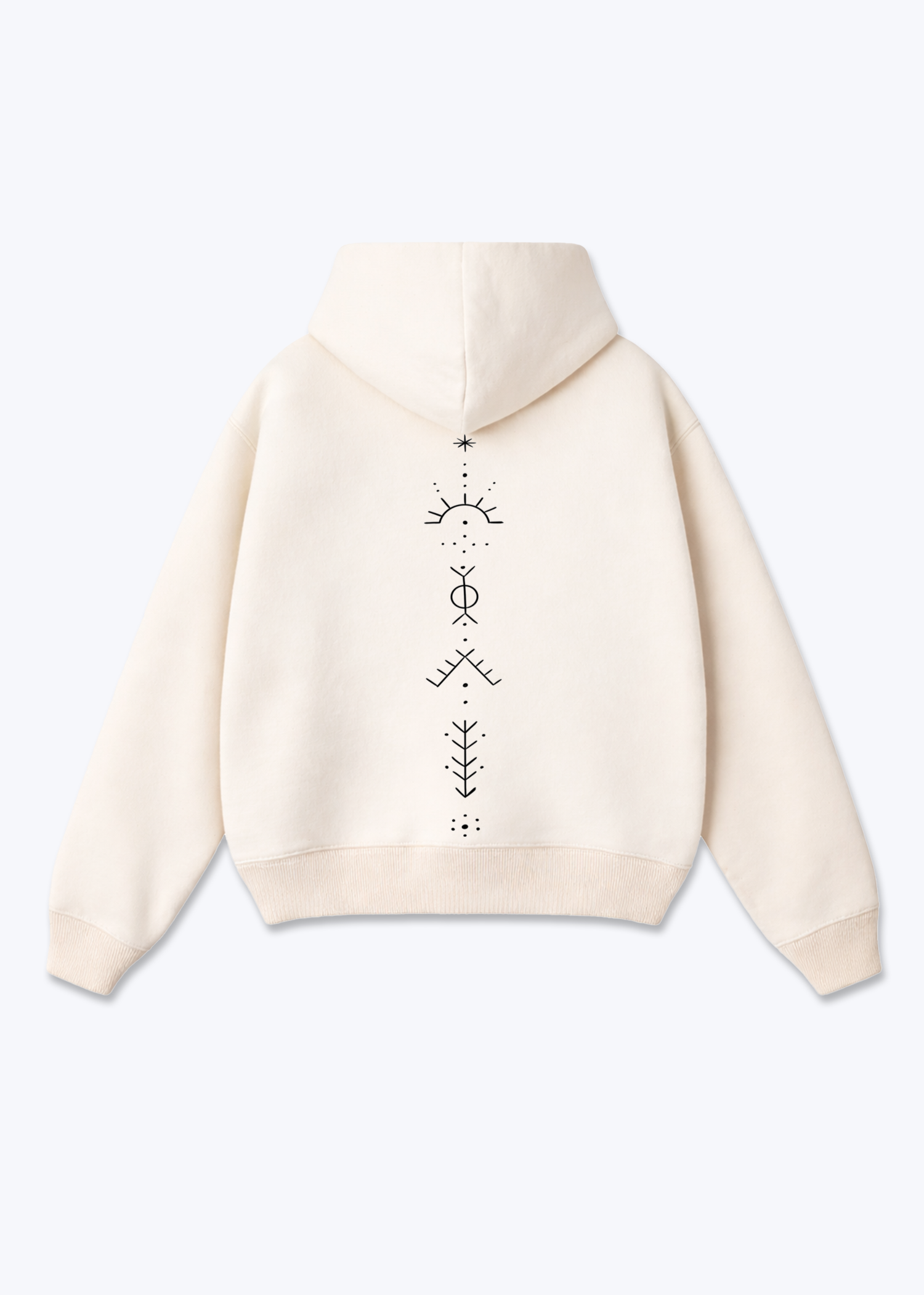 Deq Hoodie - Beige Back (Designed)