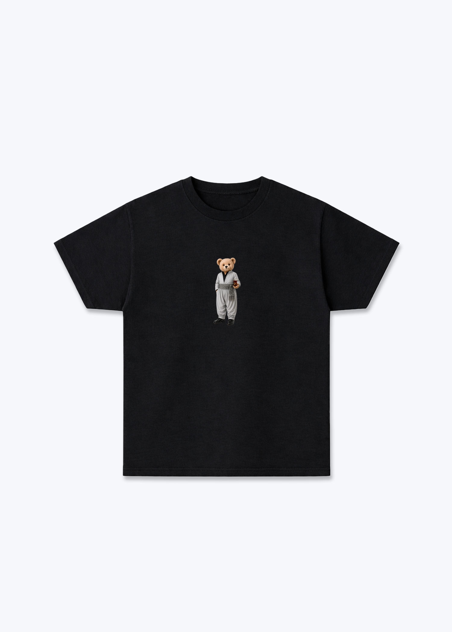 Hirç Grey T-Shirt - Black Front (Designed)