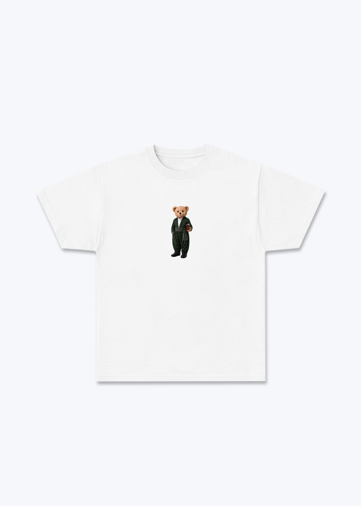 Hirç Green T-Shirt - White Front (Designed)