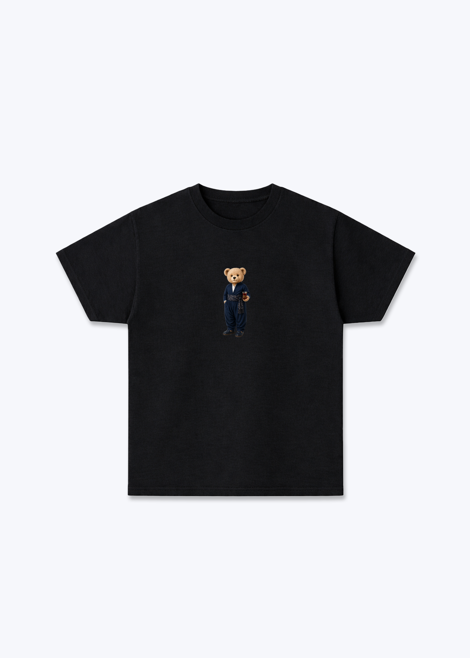 Hirç Blue T-Shirt - Black Front (Designed)