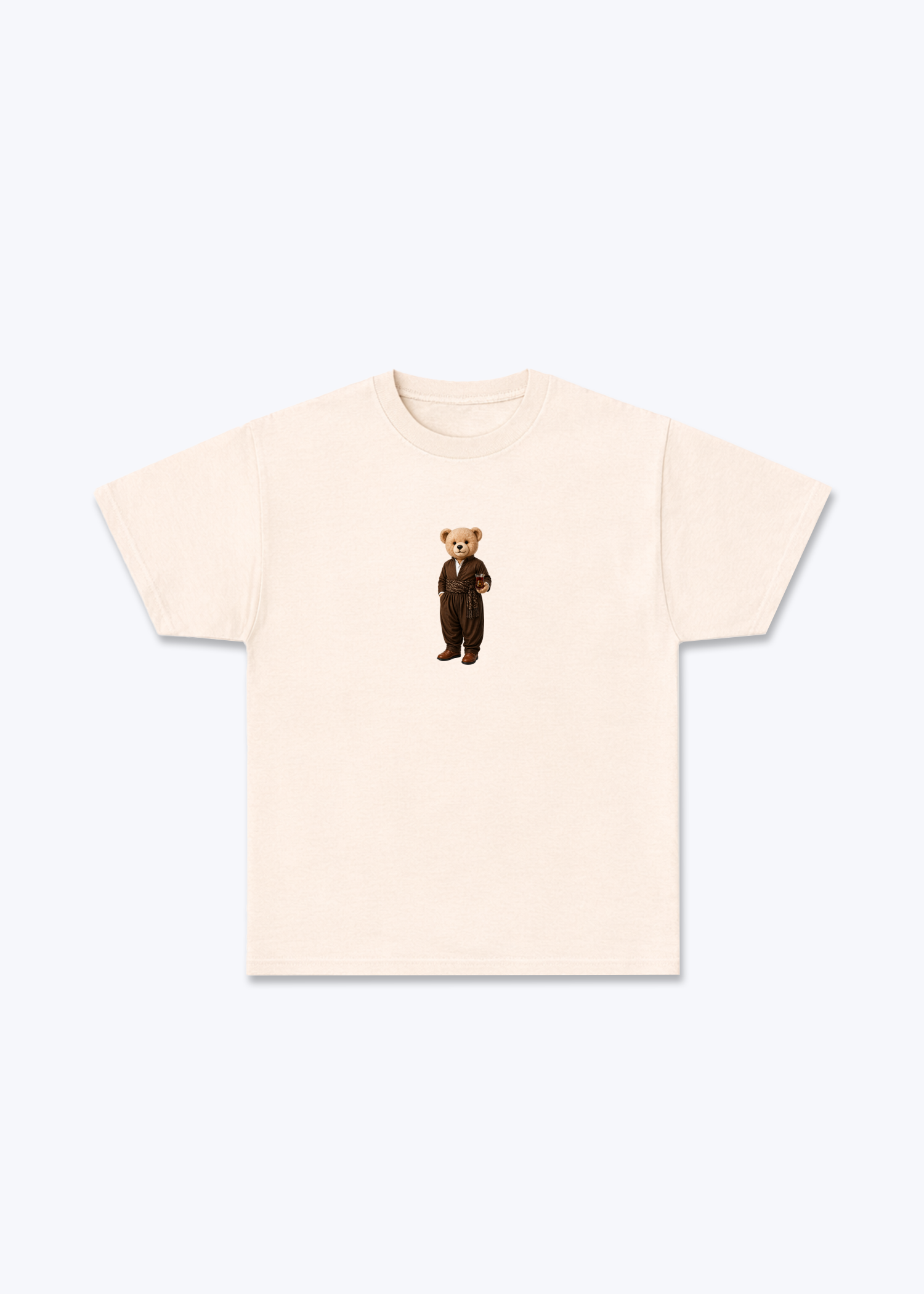 Hirç Brown T-Shirt - Beige Front (Designed)