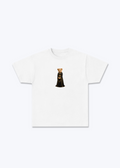 Hirçe Black T-Shirt - White Front (Designed)