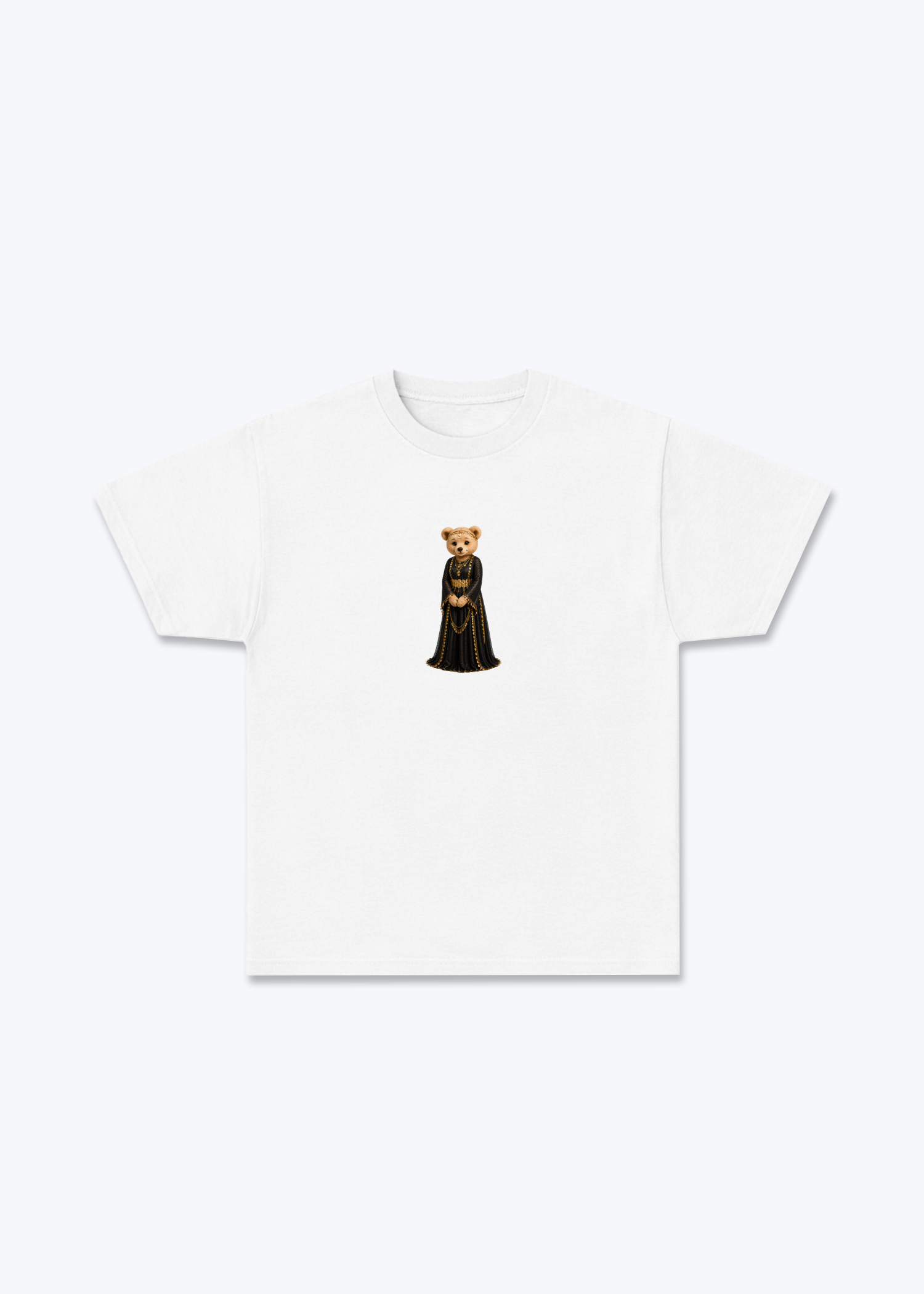 Hirçe Black T-Shirt - White Front (Designed)