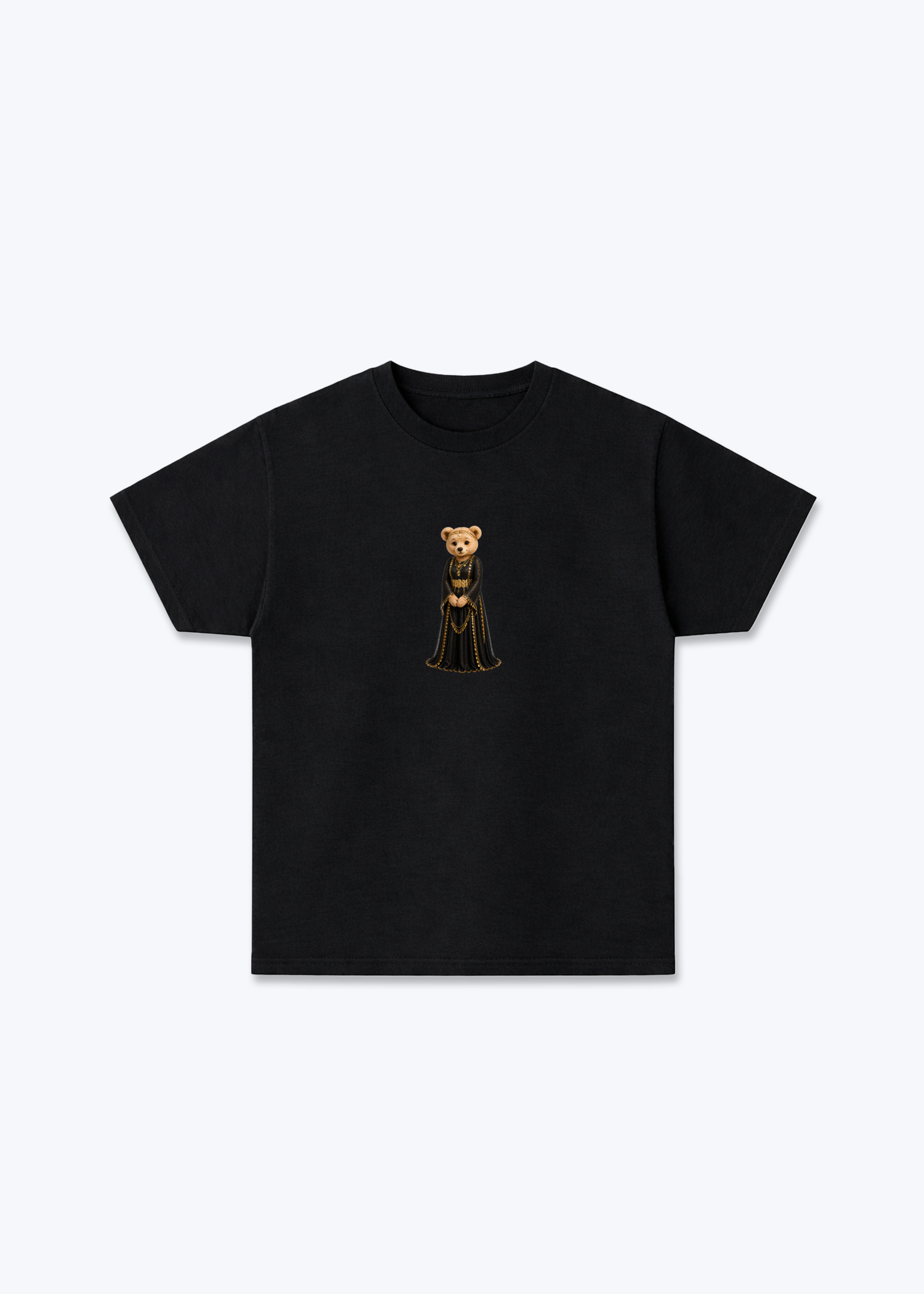 Hirçe Black T-Shirt - Black Front (Designed)