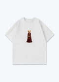 Hirçe Red Oversized T-Shirt - White Front (Designed)
