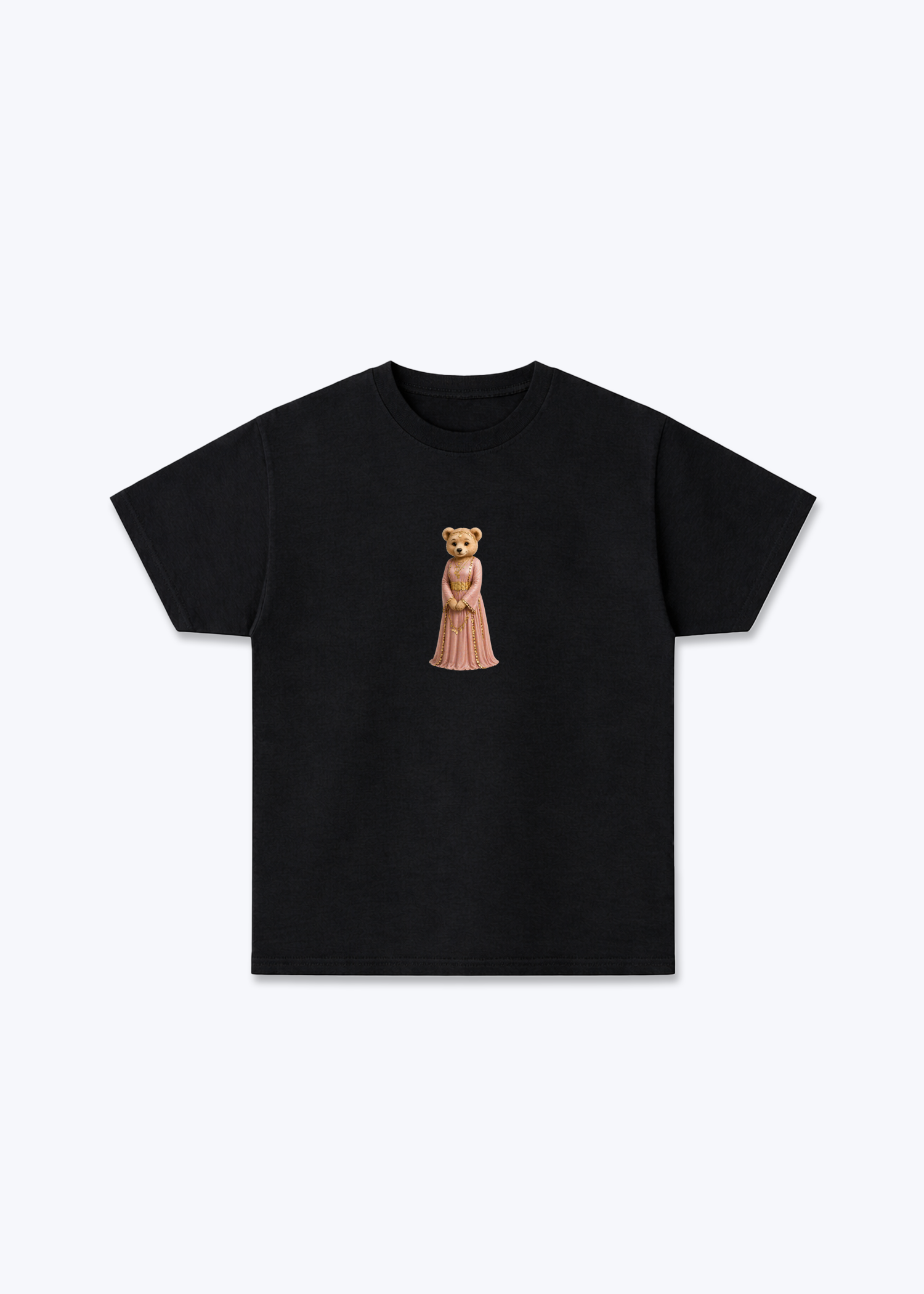 Hirçe Pink T-Shirt - Black Front (Designed)