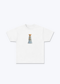Hirçe Blue T-Shirt - White Front (Designed)