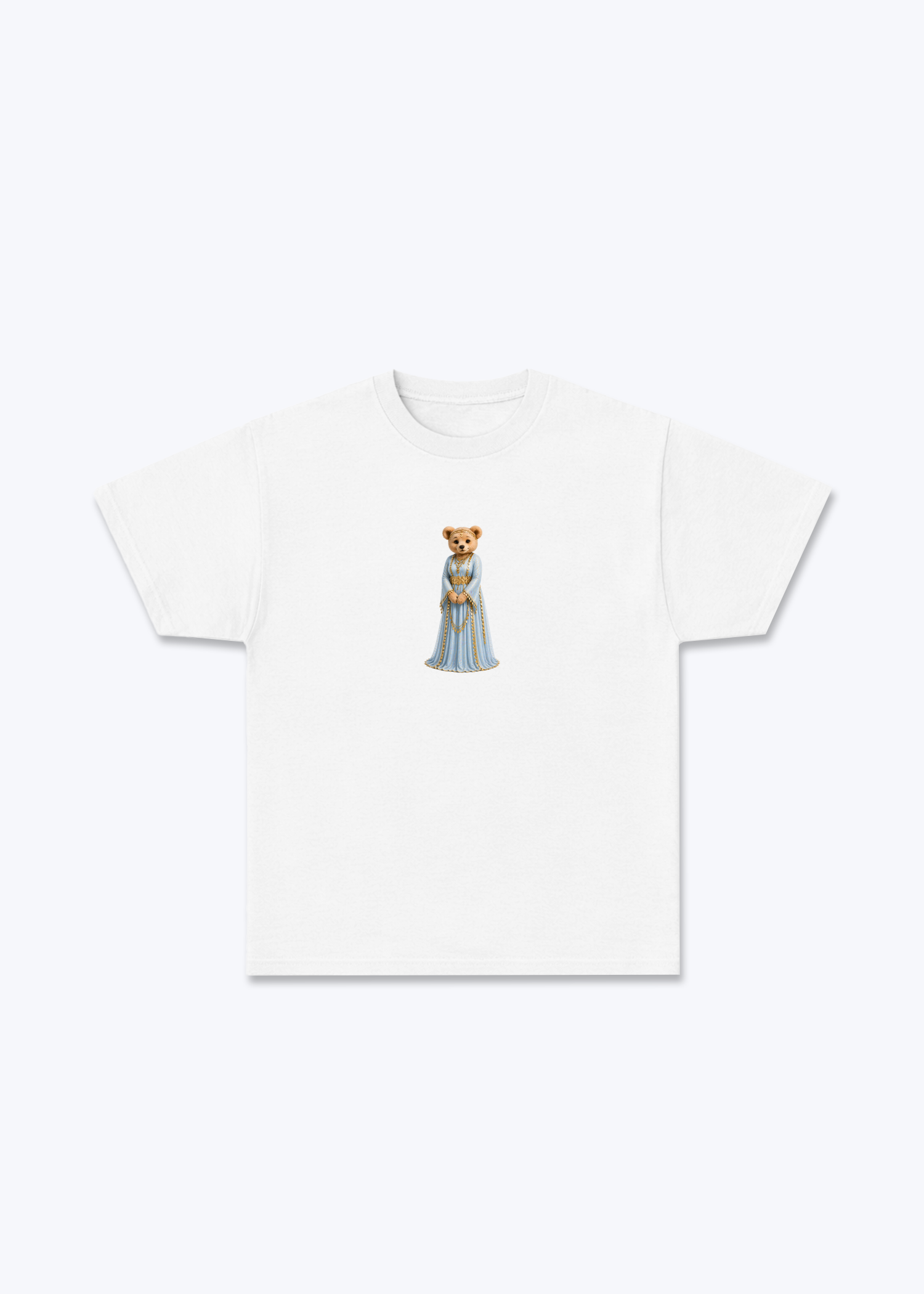 Hirçe Blue T-Shirt - White Front (Designed)