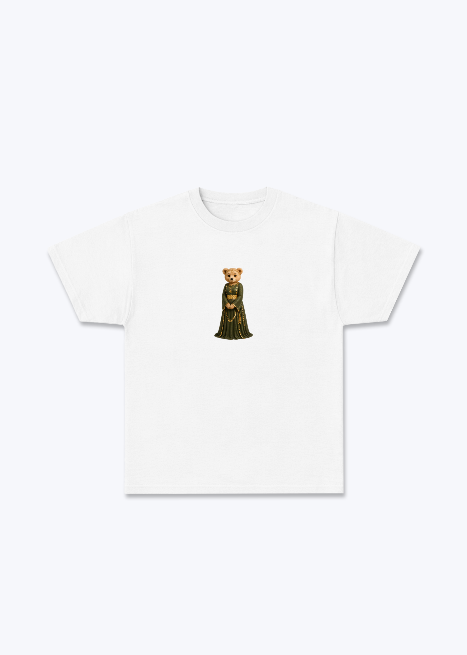Hirçe Green T-Shirt - White Front (Designed)