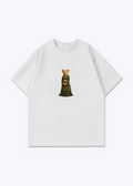 Hirçe Green Oversized T-Shirt - White Front (Designed)