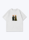 Hirç & Hirçe Green Oversized T-Shirt - White Front (Designed)