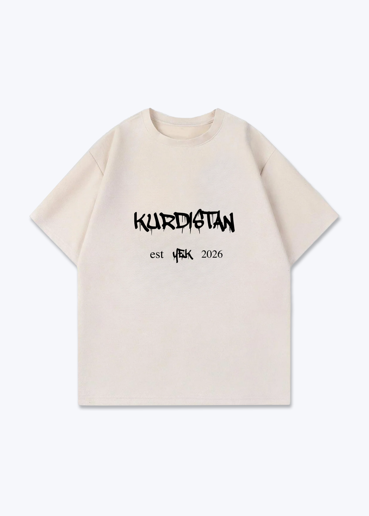 Hidden Roots Oversized T-Shirt - Beige Front (Designed)