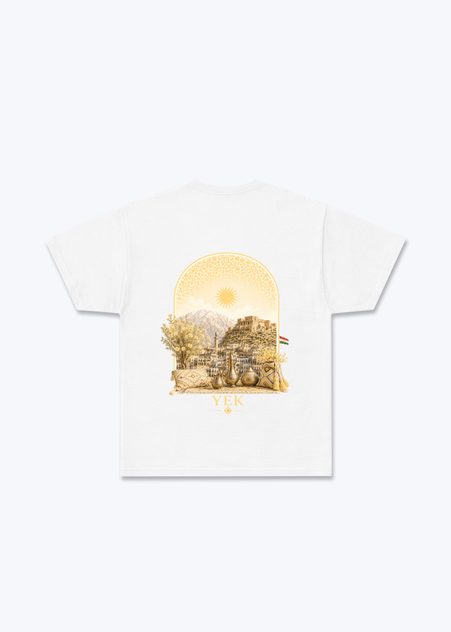 YEK Roj Gold T-Shirt - White Back (Designed)