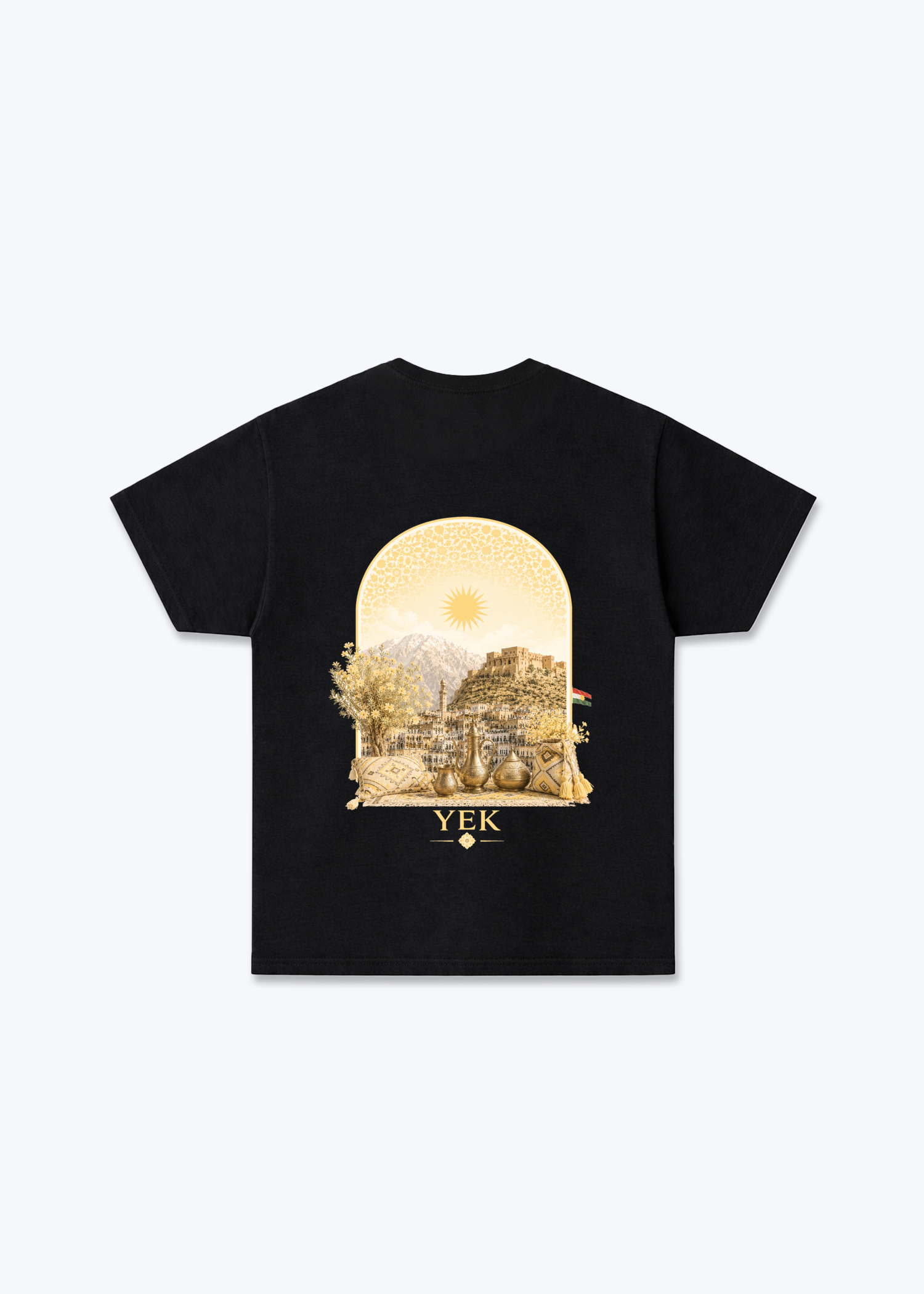 YEK Roj Gold T-Shirt - Black Back (Designed)