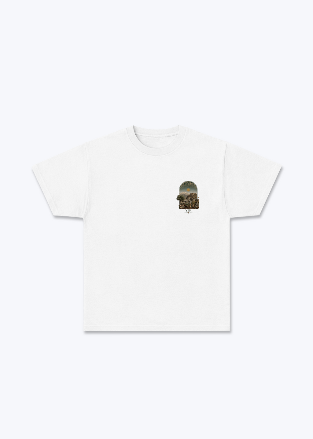 YEK Roj T-Shirt - White Front (Designed)