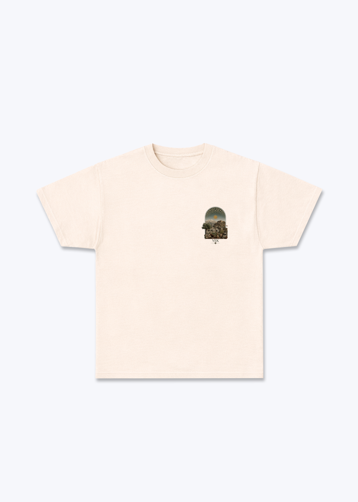 YEK Roj T-Shirt - Beige Front (Designed)