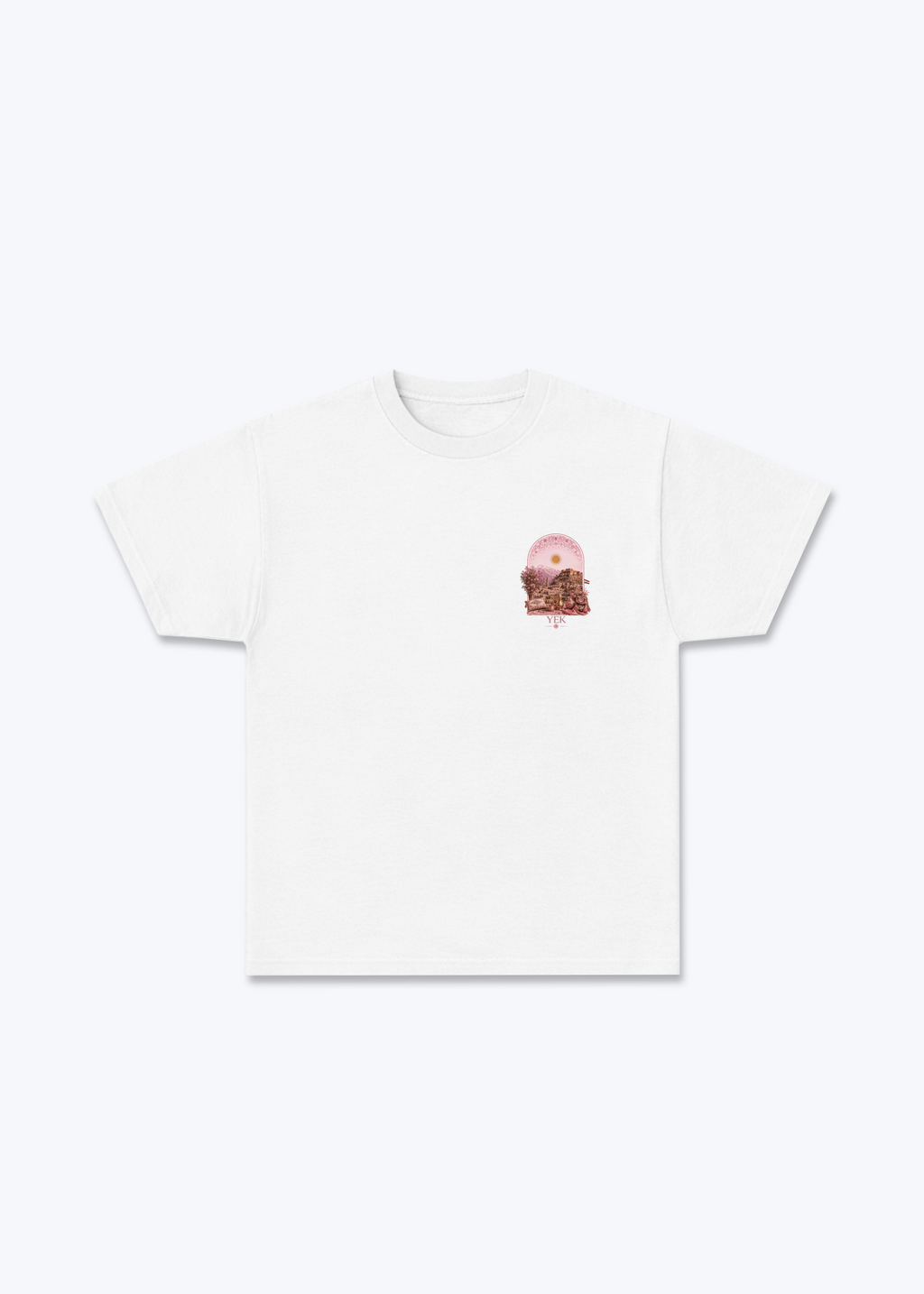 YEK Roje T-Shirt - White Front (Designed)