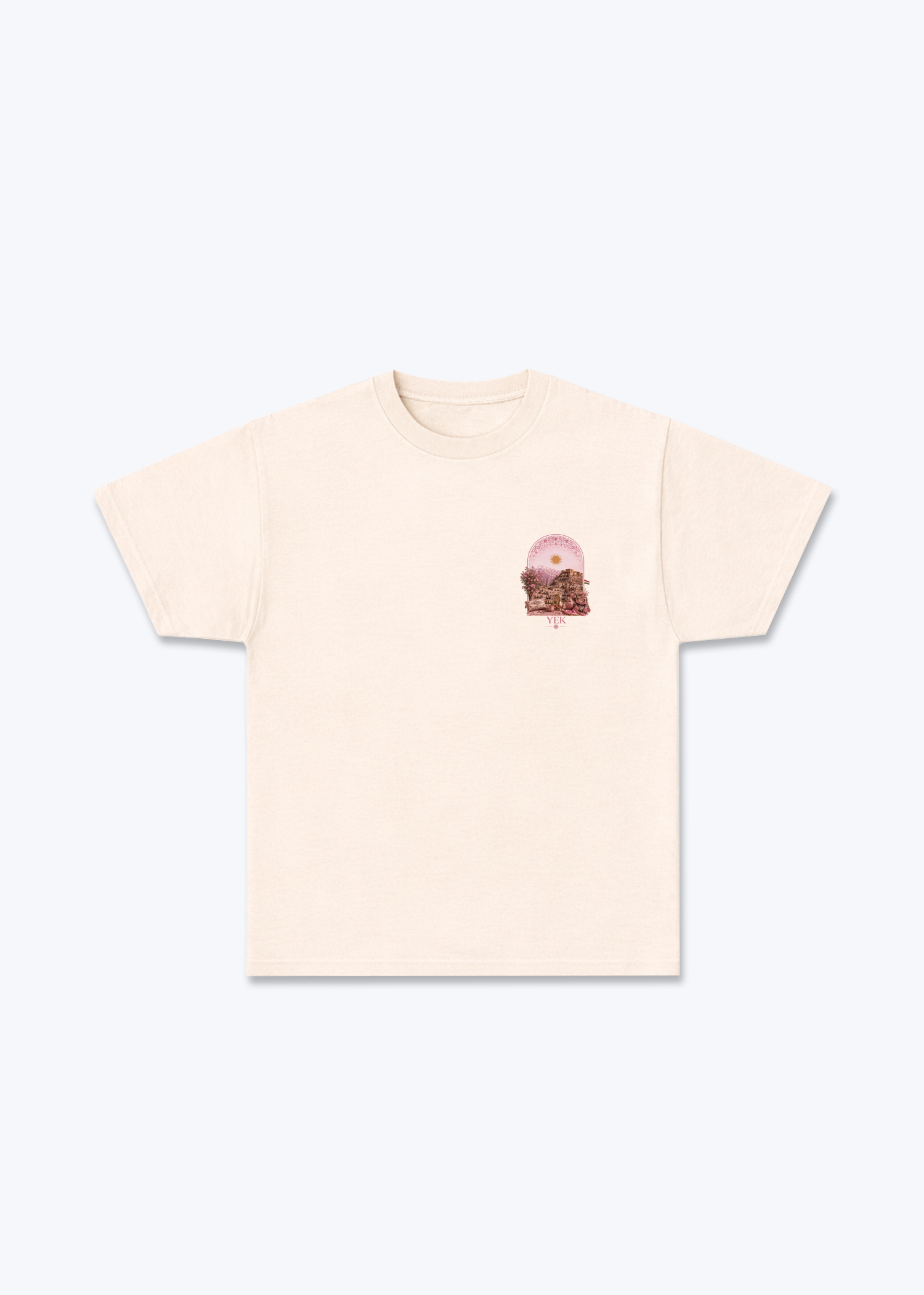 YEK Roje T-Shirt - Beige Front (Designed)