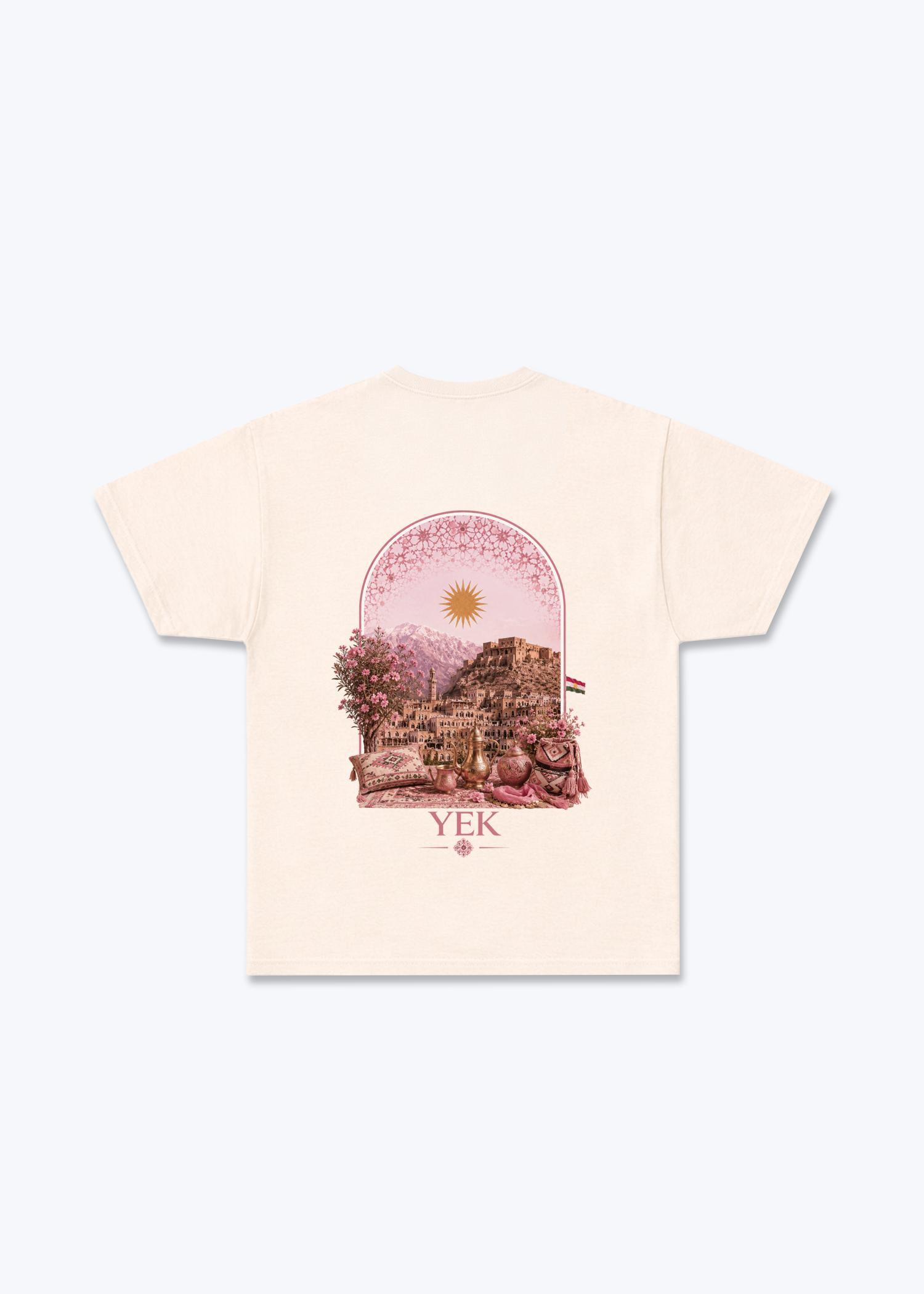 YEK Roje T-Shirt - Beige Back (Designed)