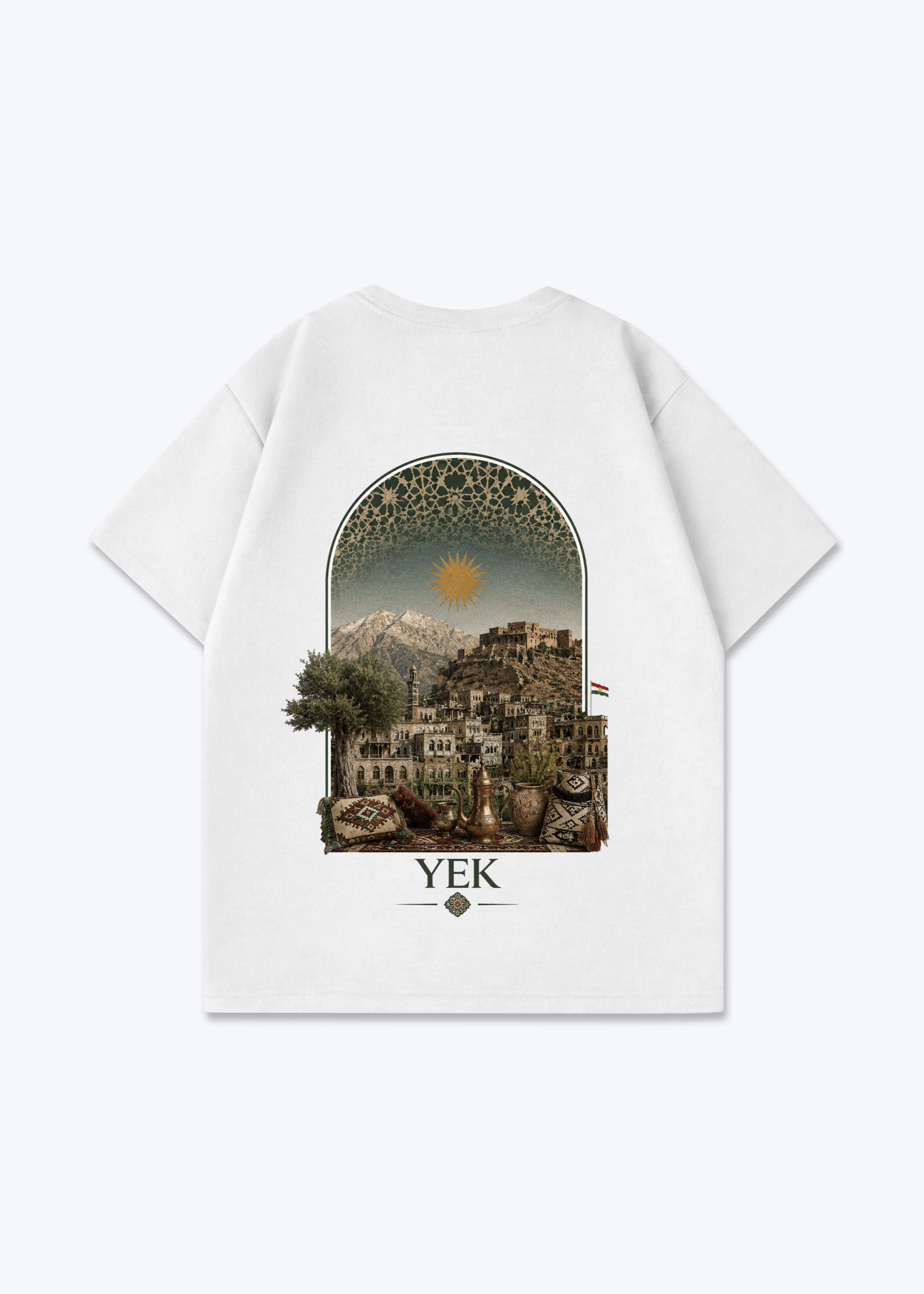 YEK Roj Oversized T-Shirt - White Back (Designed)