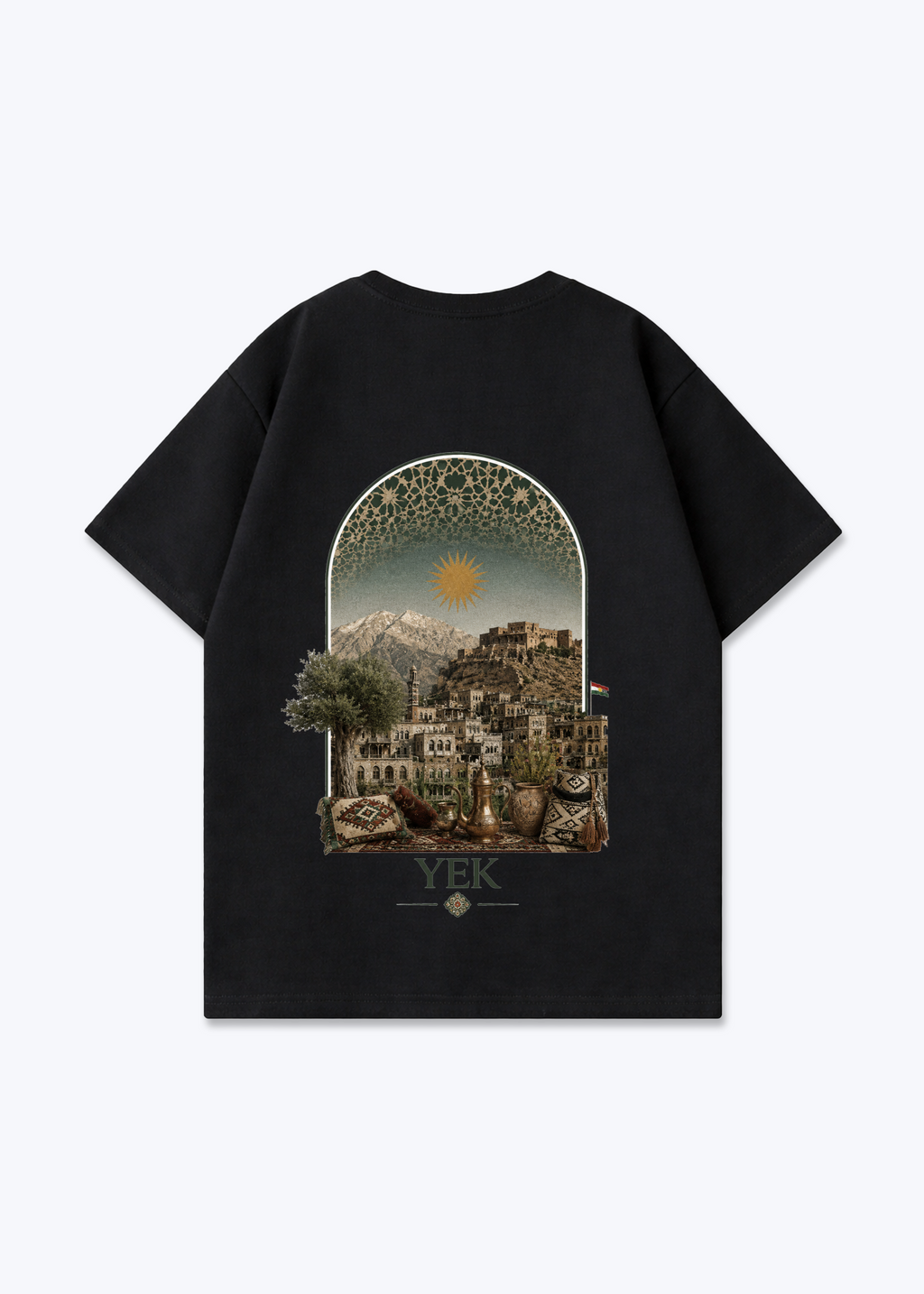 YEK Roj Oversized T-Shirt - Black Back (Designed)