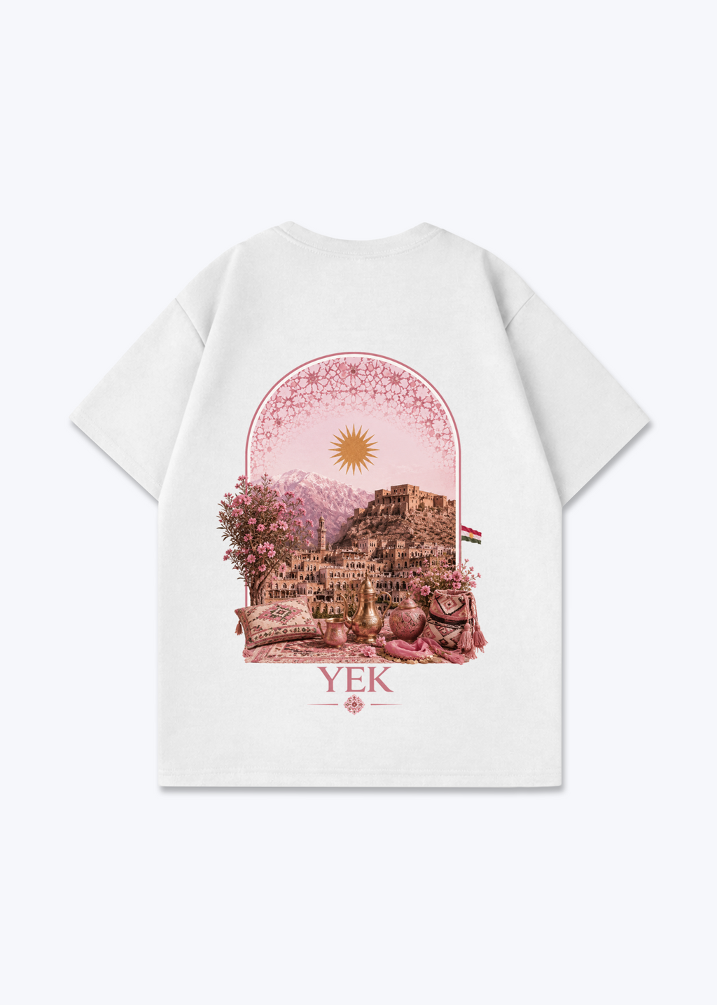 YEK Roje Oversized T-Shirt - White Back (Designed)