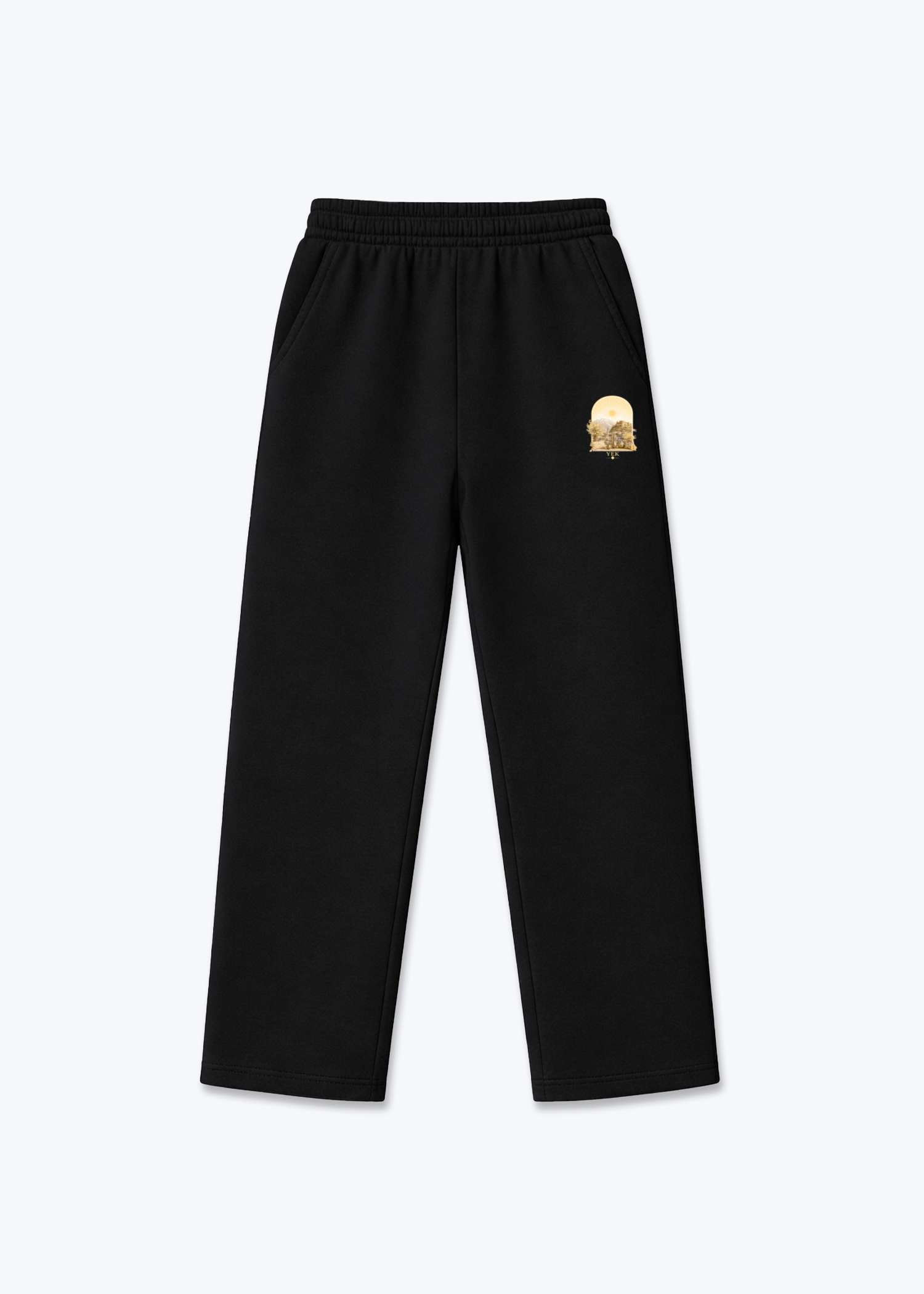 Yek Roj Gold Jogger - Black Front (Designed)