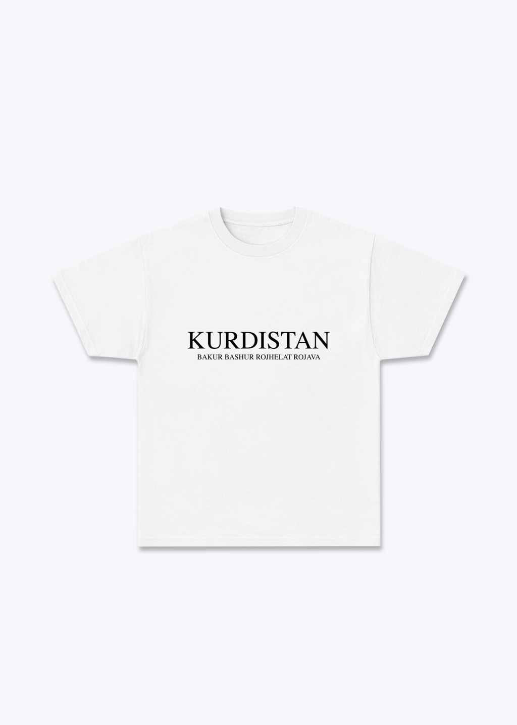 Kurdistan T-Shirt - White Front (Designed)