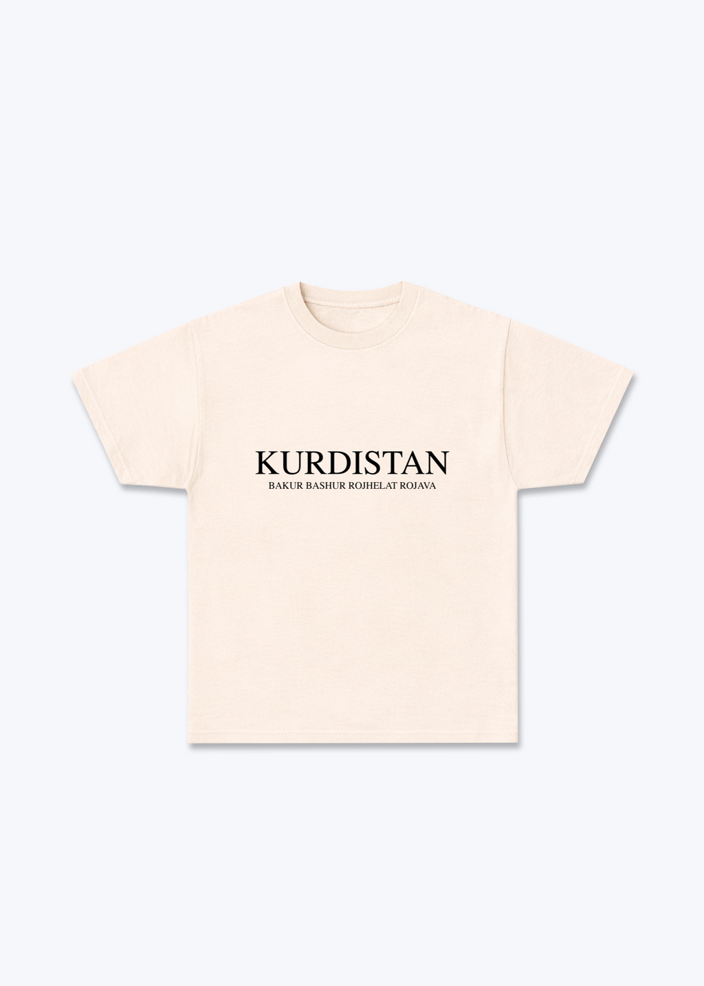 Kurdistan T-Shirt - Beige Front (Designed)